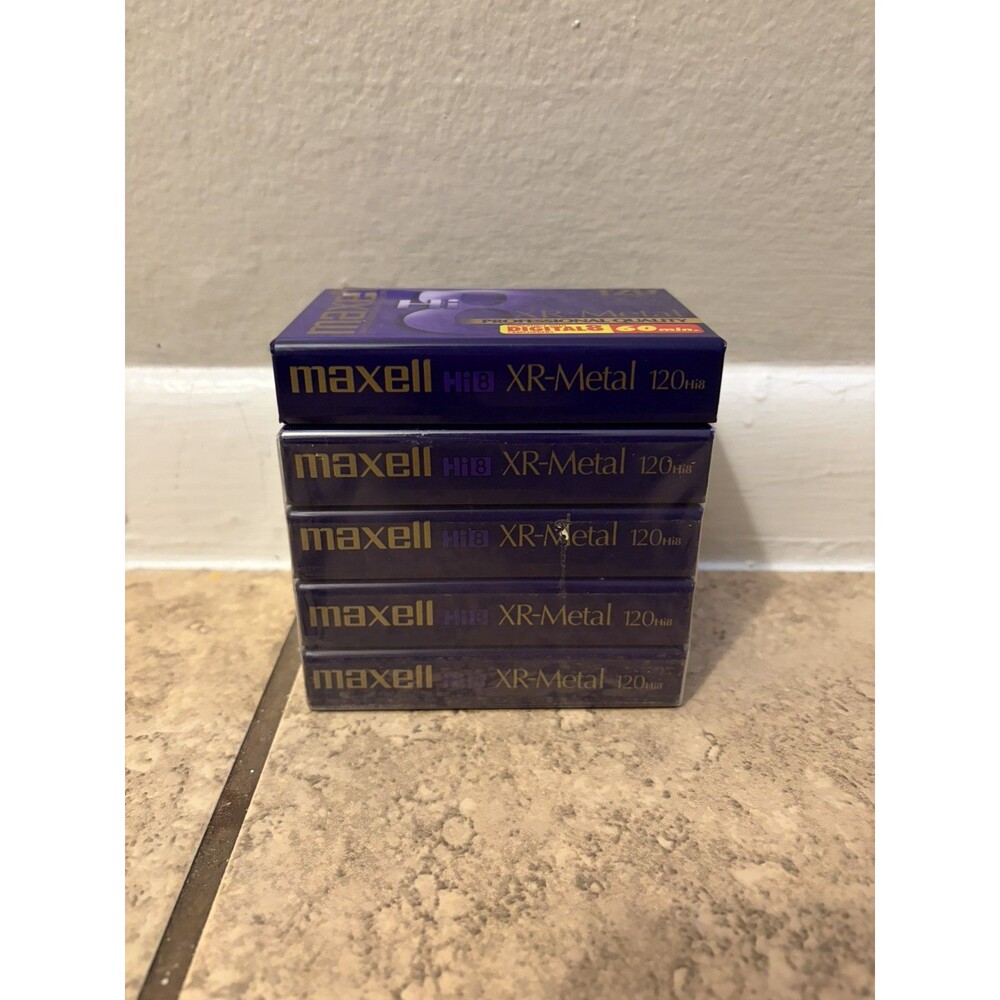 Lot Of 5 Maxell XR-Metal Hi8 120 Professional P6-120 XR Camcorder Video Tape
